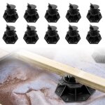 Hengmei lot de 10 pieds de terrasse r�glables en hauteur de 60 � 140 mm pieds de terrasse pour palier ...