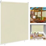 Hengmei 100x240cm beige store enrouleur d�roulant auvent vertical ext�rieur � enrouleur pare - vue pour ...