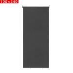 Hengmei 100x240cm store occultant de solaire protection ext�rieur � enrouleur e balcon anthracite