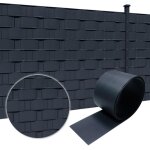 Hengmei 19cm x 2. 5m brise vue pvc rouleau paravent couverture protection vent comprend des 10 pi�ce ...