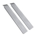 Hengmei lot de 2 rampes de chargement pliables en aluminium de 135 cm pour moto voiture argent