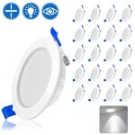 Plafonnier led - hengmei - lot de 20 - 5w - blanc froid - aluminium