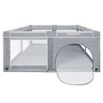 Hengmei 200x180x68 cm parc pour b�b� centre dactivit� toddler cl�ture avec base antid�rapante grille ...