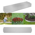 Bordure de jardin - hengmei - m�tal - acier galvanis� - 100x15cm - 25 pi�ces