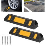 Hengmei 2x but�es roues parking r�flecteurs but�e de roues en caoutchouc barri�res de parking but�e de ...
