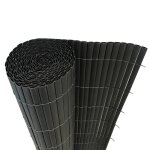 Cl�ture de protection en pvc hengmei - brise - vue pour terrasse jardin et balcon - anthracite