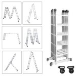 �chelle - hengmei - 6 en 1 - aluminium - pliable - charge 150kg