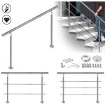 Hengmei 80cm main courante murale garde - corps en acier inoxydable baguettes terrasse kit escaliers ...
