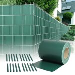 Hengmei bandes brise - vue en pvc 35 m x 19 cm bande de protection avec clips de fixation cl�ture de ...