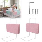 Hengmei barri�re de lit pour enfant 50 cm hauteur r�glable anti - chute tube en acier r�glable de 40 ...