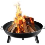 Brasero - hengmei - mod�le fire - fonte - 80 cm - po�le � bois ext�rieur