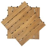 Hengmei dalles bois balcon 30 x 30 cm lot de 11 pour dalles jardin 1 m� verrouillage � encliquetage de ...