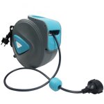 Hengmei enrouleur automatique de c�ble automatique murale c�ble de 20m gris bleu rallonge 180� support ...
