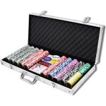 Hengmei malette de poker professionnelle 500 laser jetons 2 jeux de cartes 5 d�s 3 bouton dealer mallette ...