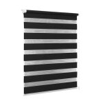 Hengmei store enrouleur z�br� 90x150cm store occultant double sans per�age store de balcon noir