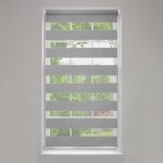 Hengmei store enrouleur z�br� store de balcon 90x150cm store occultant double sans per�age gris