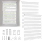 Hengmei store enrouleur z�br� store occultant 80x150cm blanc