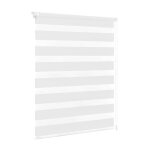 Hengmei store enrouleur z�br� store occultant double sans per�age store de balcon blanc 90x150cm