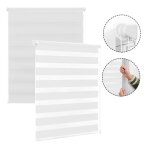 Hengmei store z�br� � tirage lat�ral 70 x 120 cm avec pince double store enrouleur sans per�age translucide ...