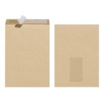 Herlitz enveloppes c5�90�g avec patte autocollante avec fen�tre papier recycl� ange bleu lot de 10 sous ...