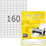 Herma topstick �tiquettes autocollantes 22 x 12 mm - 16 000 pcs - blanc