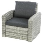Hesp�ride - fauteuil de salon de jardin en r�sine tress�e polynesia - havane