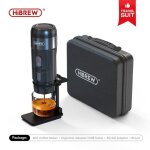 Hibrew h4a 80w machine  caf portable pour voiture avec support sac de voyage extraction dc 12v 15 bars ...