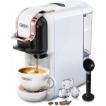 Machine � caf� multi capsules - hibrew - 5 en 1 - pression 19 bars - arr�t automatique - blanc