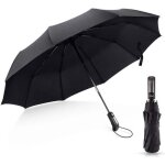 Parapluie - hicollie - pliant automatique - acier r�sistant - 10 os - noir