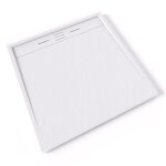 Hiemal receveur de douche + bonde aspect pierre couleur - blanc mod�le - 80 x 80 cm