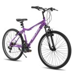 Hiland v�lo de montagne 26 pouces pour hommes et femmes cadre acier 21 vitesses avec fourches � suspensionviol ...