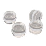 Butoir de porte - hililand - transparent - plastique acrylique - pack de 4 pi�ces - rond