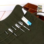 Hililand roll up pen sac 22 fentes artiste pinceau � rouler support de sac pochette en toile pour pinceaux ...