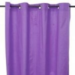 Rideau en coton prune 150x250