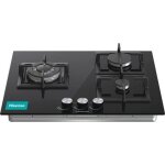 Plaque de gaz - hisense - gg633b - 3 zones - 60 cm - allumage automatique