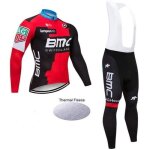 Hiver maillot de cyclisme homme thermique fleece manches longues + pantalons � bretelle v�lo vtt gel ...
