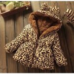 Hiver nouveau - n enfant en bas ge bb filles manteau  capuche chaud lh1007coebq06tg marron lopard ...