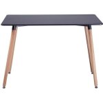Hj store table � manger rectangulaire en bois salle � manger scandinave simple table en bois � quatre ...