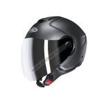 Hjc jet i40 semi mat titanium avec visi�re miroir iridium