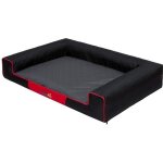 Lit pour chien - hobbydog - victoria - rectangulaire - noir / gris - grande xl / xxl