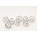 Hobi 12 boules deco m�tal 2 cm argent