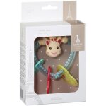 Hochet c?ur - sophie la girafe - billes color�es - m�daillons sonores