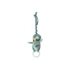 Hochet lilliputiens joe en tissu avec clochette - vert et blanc - 10cm - mixte - d�s la naissance