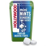 Hollywood - mini mints bonbon sans sucre menthe forte 12. 5g - lot de 4