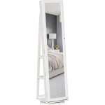 Homcom - armoire � bijoux - mdf - 38x38x160cm - blanc