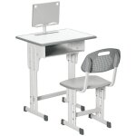 Homcom - bureau et chaise pour enfant - pp - 60x45x102cm - gris