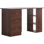 Homcom - bureau - bois - 120x49x72cm - noyer