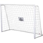 Homcom - cage de foot - m�tal - 186x62x123cm - blanc