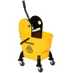 Homcom - chariot de nettoyage - pp - 44x36x90cm - jaune