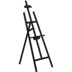 Chevalet en bois homcom bois 51. 5x71. 5x134. 5cm noir